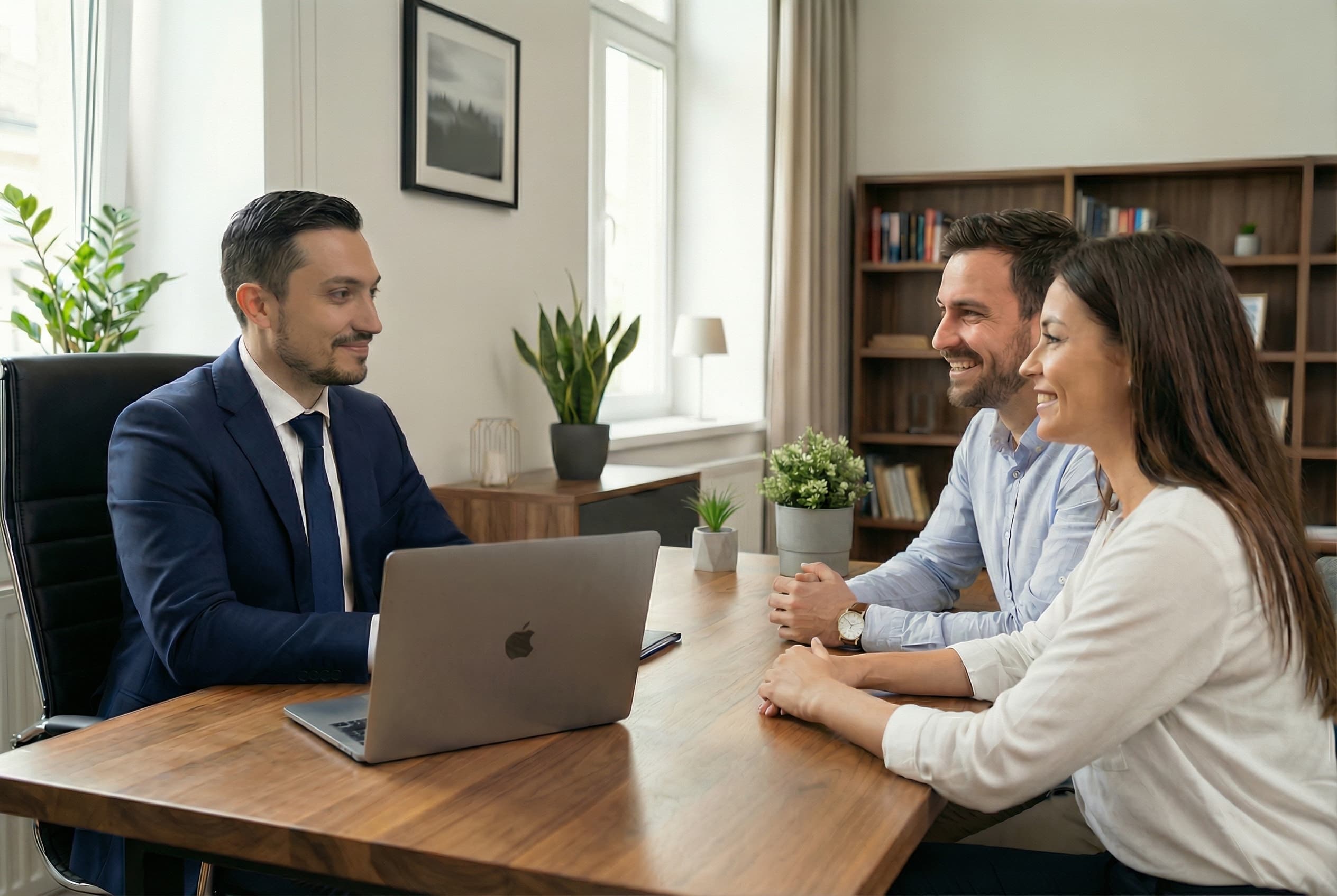 Julien Soumillon avec des clients heureux
